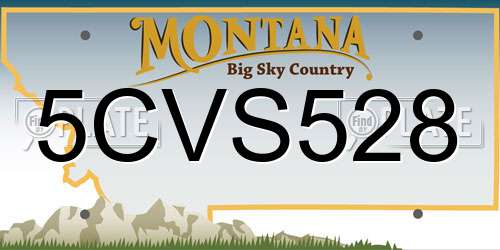 5CVS528 Montana License Plate