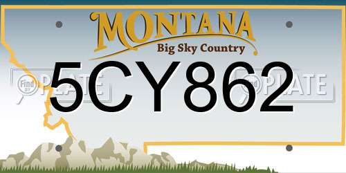 5CY862 Montana License Plate