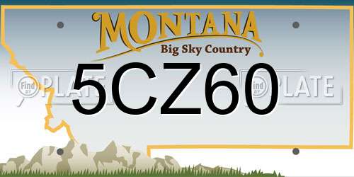 5CZ60 Montana License Plate