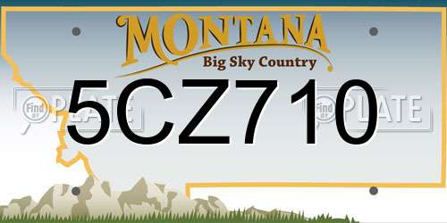 5CZ710 Montana License Plate