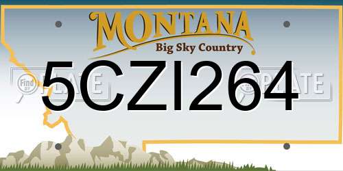 5CZI264 Montana License Plate