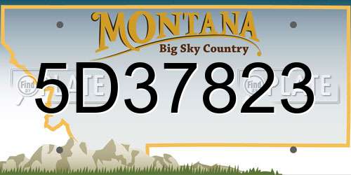 5D37823 Montana License Plate