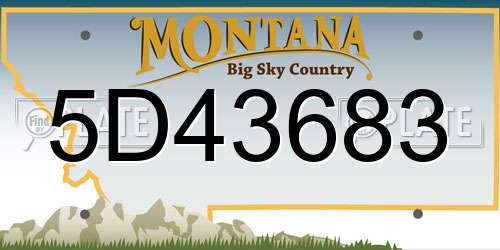 5D43683 Montana License Plate