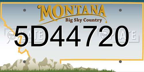 5D44720 Montana License Plate