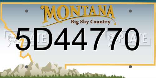5D44770 Montana License Plate