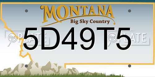 5D49T5 Montana License Plate