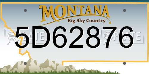 5D62876 Montana License Plate