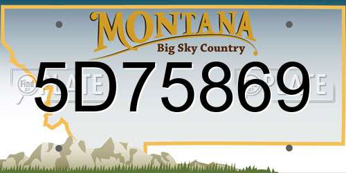 5D75869 Montana License Plate