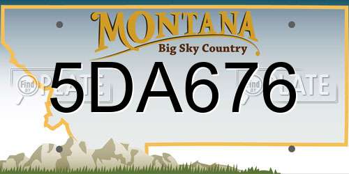 5DA676 Montana License Plate