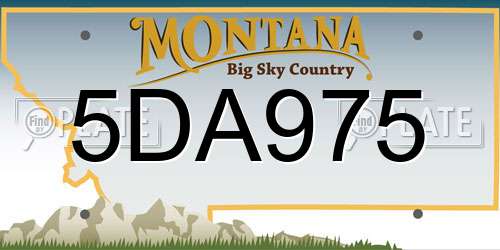 5DA975 Montana License Plate