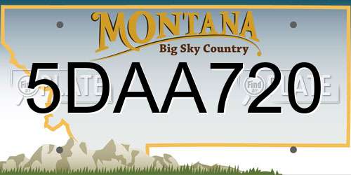 5DAA720 Montana License Plate