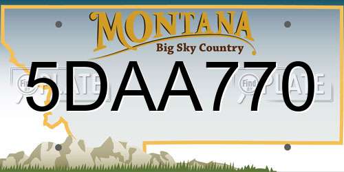 5DAA770 Montana License Plate