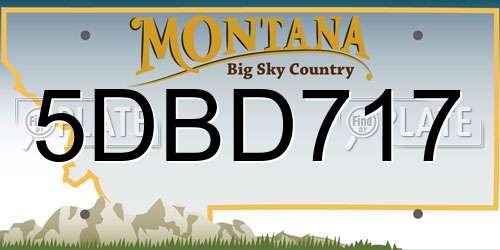 5DBD717 Montana License Plate