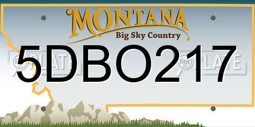5DBO217 Montana License Plate