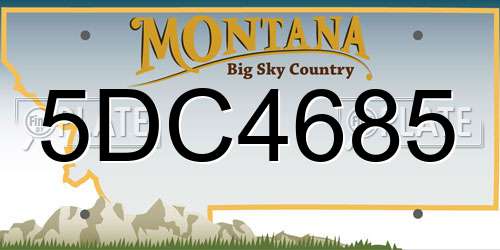 5DC4685 Montana License Plate