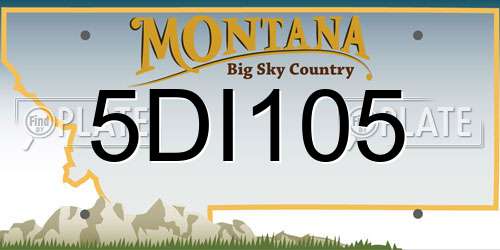 5DI105 Montana License Plate