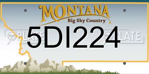 5DI224 Montana License Plate