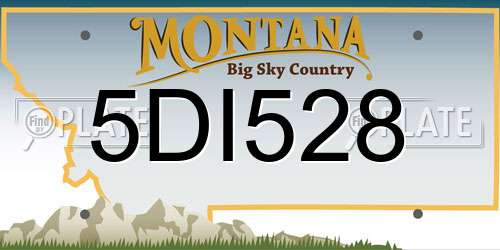 5DI528 Montana License Plate