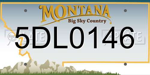 5DL0146 Montana License Plate