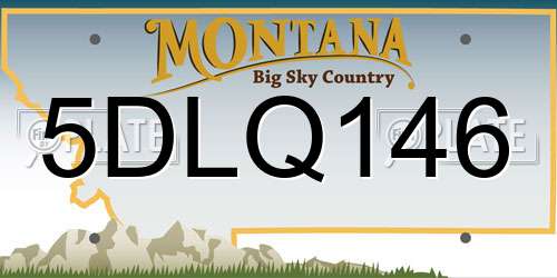5DLQ146 Montana License Plate