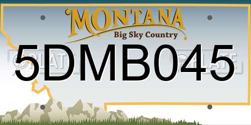 5DMB045 Montana License Plate
