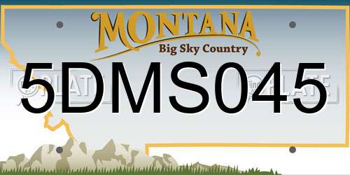 5DMS045 Montana License Plate