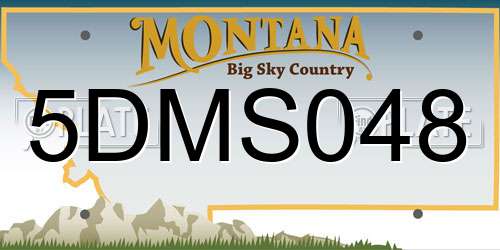 5DMS048 Montana License Plate