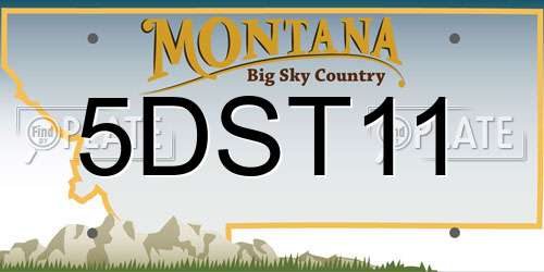 5DST11 Montana License Plate