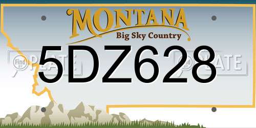 5DZ628 Montana License Plate