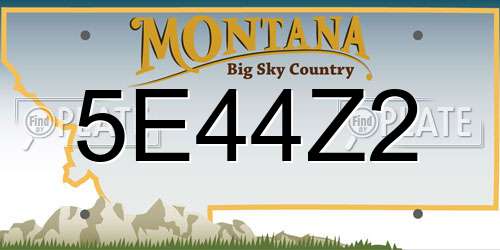 5E44Z2 Montana License Plate