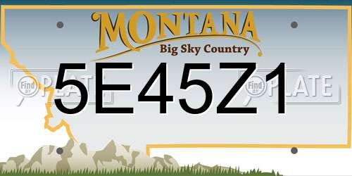 5E45Z1 Montana License Plate