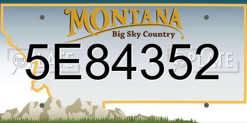 5E84352 Montana License Plate