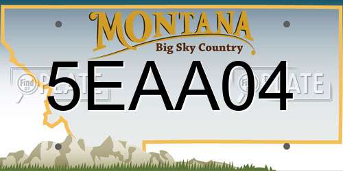 5EAA04 Montana License Plate