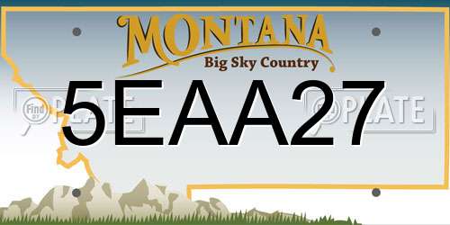5EAA27 Montana License Plate