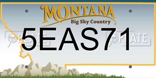 5EAS71 Montana License Plate