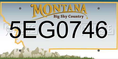 5EG0746 Montana License Plate