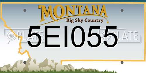 5EI055 Montana License Plate