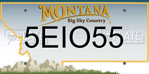 5EIO55 Montana License Plate