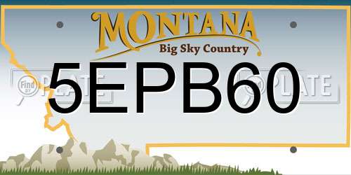 5EPB60 Montana License Plate