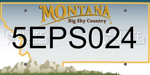 5EPS024 Montana License Plate