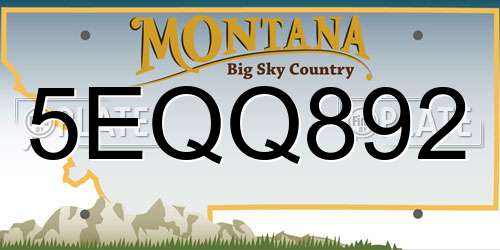 5EQQ892 Montana License Plate