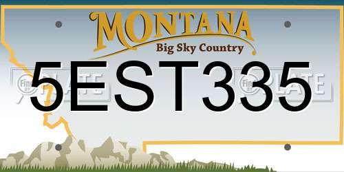 5EST335 Montana License Plate