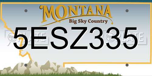 5ESZ335 Montana License Plate
