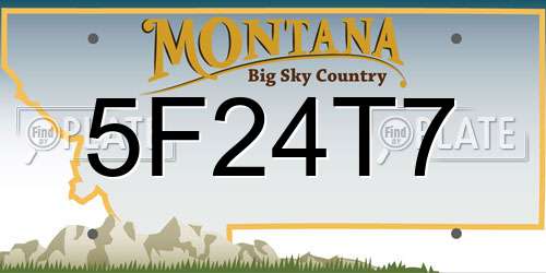 5F24T7 Montana License Plate
