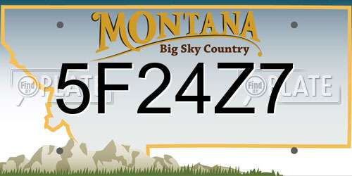 5F24Z7 Montana License Plate