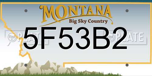 5F53B2 Montana License Plate