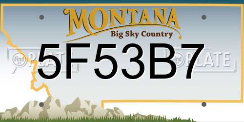 5F53B7 Montana License Plate