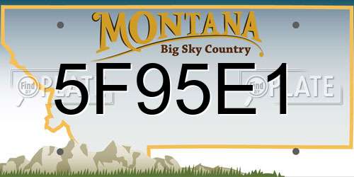 5F95E1 Montana License Plate