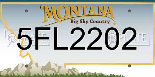 5FL2202 Montana License Plate