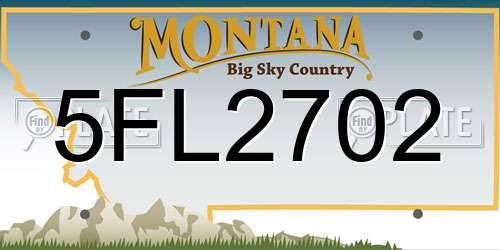 5FL2702 Montana License Plate